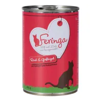 Výhodné balení Feringa Duo Menu 12 x 400 g - Hovězí a drůbeží maso s bramborami a šantou kočičí