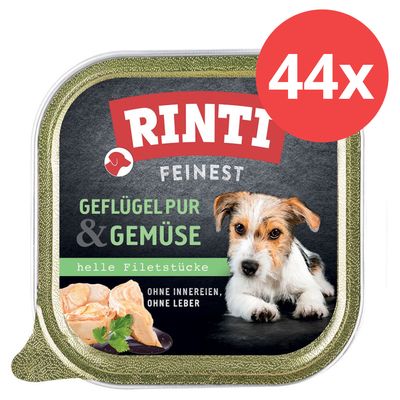 Sparpaket RINTI Feinest Schälchen 44 x 150 g Mix (3 Sorten gemischt)