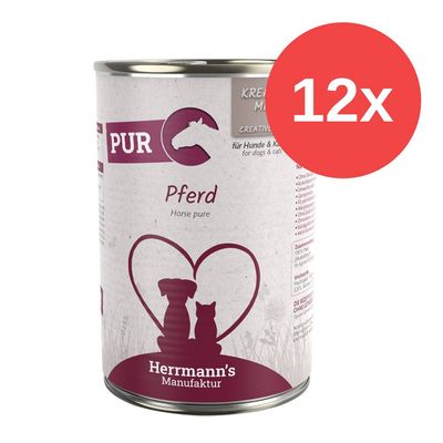 Sparpaket Herrmann's Kreativ-Mix Reinfleisch / Bio-Reinfleisch 12 x 400 g Bio-Ente