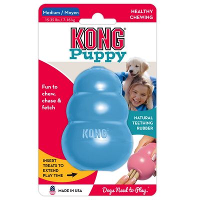 Jouet KONG Puppy pour petit chien et chiot 1 KONG Puppy bleu - taille M