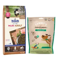 Kombi-Paket: 15 kg bosch HPC Trockenfutter + 3 x 350 g Sammy's Gelenkhappen - Maxi Adult 15 kg + Sammy's Gelenkhappen 3 x 350 g