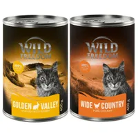 Kombi-Paket: Wild Freedom Adult 6 x 200 g / 6 x 400 g - getreidefreie Rezeptur - Golden Valley - Kaninchen & Huhn (6 x 400 g) + Wide Country - Huhn pur (6 x 400 g)