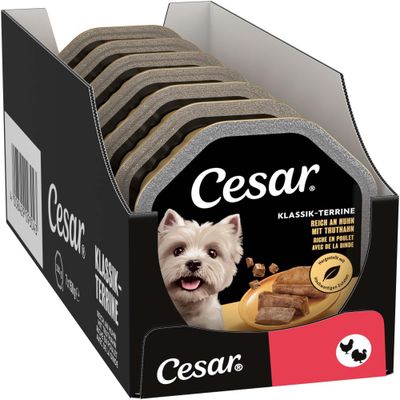 Mégapack Cesar 14 x 150 g pour chien - Les Classiques poulet, dinde