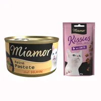 Boîtes Miamor 12 x 85 g + Friandises Miamor Kissies canard 50 g offertes ! - Poulet