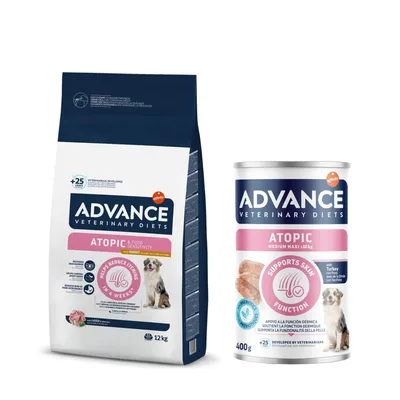 12 kg Advance Veterinary Diets száraztáp + 2 x 400 g nedvestáp ingyen! - Atopic nyúl (12 kg) + Atopic Medium/Maxi Skin & Coat (2 x 400 g) 12 kg Advance Veterinary Diets száraztáp + 2 x 400 g nedvestáp ingyen! - Atopic nyúl (12 kg) + Atopic Medium/Maxi Skin & Coat (2 x 400 g)