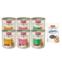 Prezzo speciale! animonda Cibo umido per gatti + 50 g Carny Adult Meat Yummies gratis! - 6 x 800 g Mix Manzo & Pollame + 50 g Yummies Pollo + Salmone