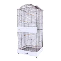 Skyline Vogelvolière Loretto XL Wit / Zwart: L 78 x B 75 x H 175 cm