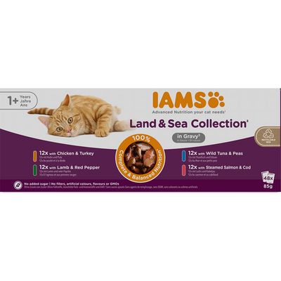 IAMS Delights Pacco misto 48 x 85 g Alimento umido per gatti