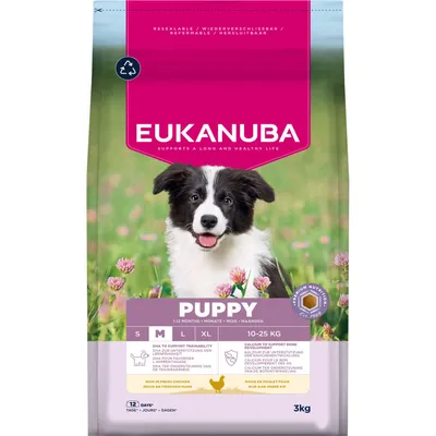 Eukanuba Premium Nutrition Puppy Medium Breed Kylling - 3 kg Eukanuba Premium Nutrition Puppy Medium Breed Kylling - 3 kg