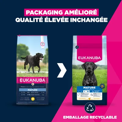 Eukanuba Premium Nutrition Mature Large et Giant Breed au poulet - 15 kg