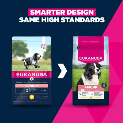 Eukanuba Premium Nutrition Senior Medium Breed kuracie - 15 kg
