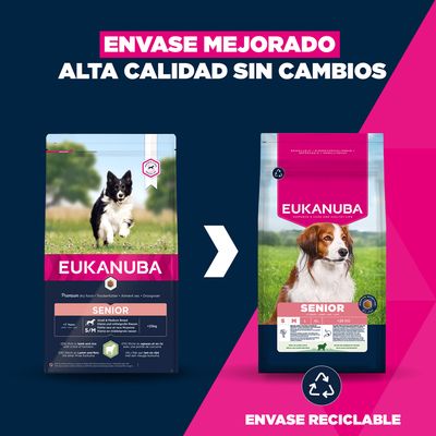 Eukanuba Premium Nutrition Senior Small & Medium Breed cordero y arroz