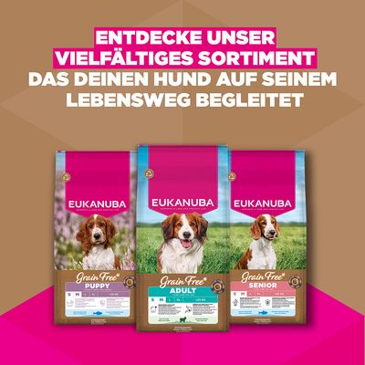 Eukanuba Grain Free Adult Small & Medium janjetina - 12 kg