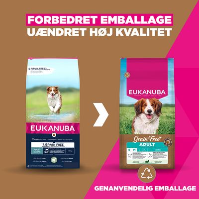 Eukanuba Grain Free Adult Small & Medium Lam