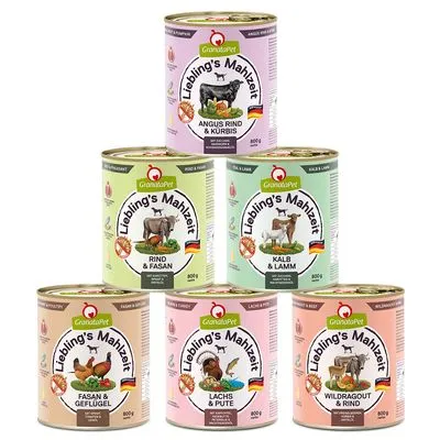 GranataPet Lievelingsmaaltijd Probeerpakket 6 x 800 g - Mix I (6 varianten)