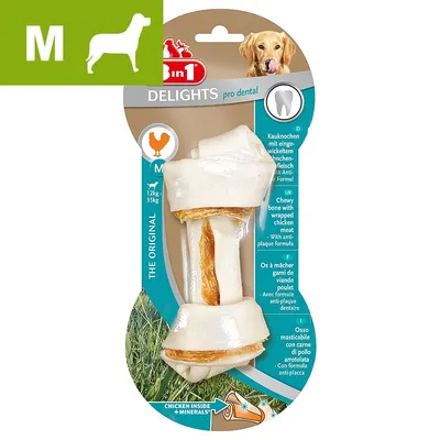 8in1 Delights Pro Dental Ossi da masticare Pollo - M 8in1 Delights Pro Dental Ossi da masticare Pollo - M