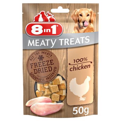 8in1 Meaty Treats pour chien blanc de poulet (50 g)