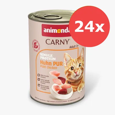  Megazestaw animonda Carny Single Protein Adult, 24 x 400 g - Kurczak