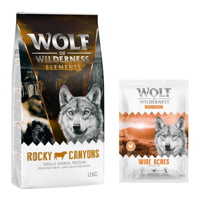 Wolf of Wilderness Elements Rough Storms, egyféle állati fehérje, friss kacsahús, 100% gabonamentes receptúra, 12 kg.