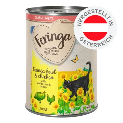Feringa Classic Meat Guinea fowl & chicken with wild berries & catnip, Adult, 400g. Hergestellt in Österreich.