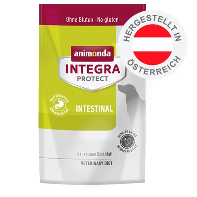 animonda INTEGRA PROTECT Intestinal, ohne Gluten, hoch verdaulich, bei akutem Durchfall, Veterinary Diet, Harn-pH 6,4-6,5, hergestellt in Österreich. animonda INTEGRA PROTECT Intestinal, ohne Gluten, hoch verdaulich, bei akutem Durchfall, Veterinary Diet, Harn-pH 6,4-6,5, hergestellt in Österreich.