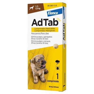 Comprimés à croquer AdTab pour très petit chien (1,3 à 2,5 kg) 1 boîte