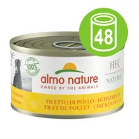 Almo Nature HFC 48 x 95 g - Mix 2: Filetto di Pollo + Vitello con Prosciutto