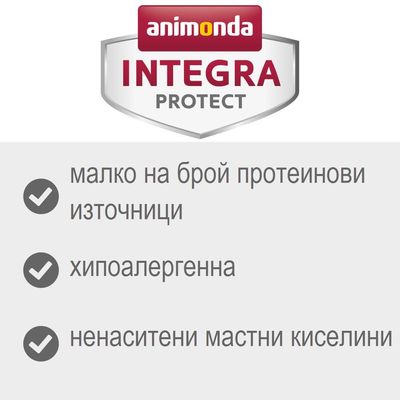 animonda INTEGRA PROTECT: малко на брой протеинови източници, хипоалергенна, ненаситени мастни киселини
