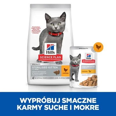 Hill's Science Plan Sterilised Kitten - Kurczak, 12 x 85 g