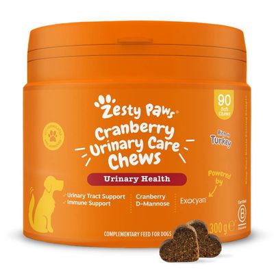 Zesty Paws Cranberry Urinary Care Chews Urinary Health - Turkey 90 Chews