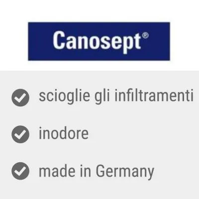 Canosept. Scioglie gli infiltramenti, inodore, made in Germany.