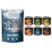 Wild Freedom pack nutrición mixta: pienso 400 g + latas 6 x 200 g - Cold River con salmón + latas en pack mixto