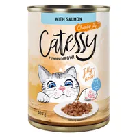 Ekonomipack: Catessy bitar i sås eller gelé 24 x 400 g - Lax i gelé
