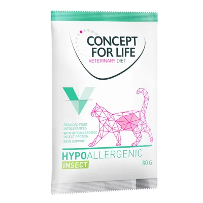Concept for Life Veterinary Diet Hypoallergenic Insect, 80g. Reducerer foderintolerancer, hypoallergent insektprotein, hudstøtte.