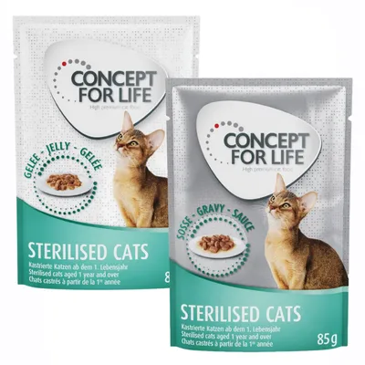 Concept for Life in Gravy & Jelly Mixed Saver Pack 24 x 85g - cat wet food - Sterilised in Gravy & Jelly