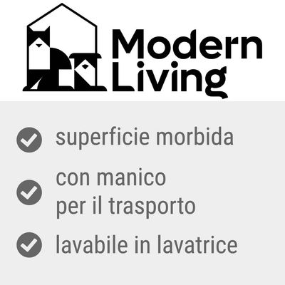 Modern Living. superficie morbida, con manico per il trasporto, lavabile in lavatrice