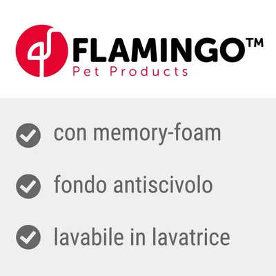 FLAMINGO Pet Products, con memory-foam, fondo antiscivolo, lavabile in lavatrice