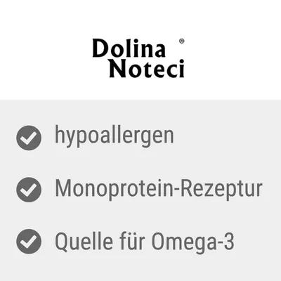 Dolina Noteci. Hipoallergén, monoproteines receptúra, omega-3 forrás.