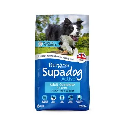 Burgess Supadog Active Chicken and Beef - Multibuy: 2 x 12.5kg Burgess Supadog Active Chicken and Beef - Multibuy: 2 x 12.5kg