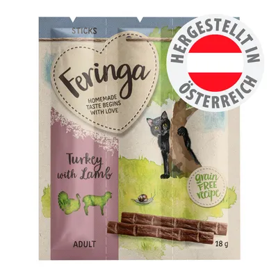 Feringa Sticks Turkey with Lamb, Adult, grain free recipe, 18g. Hergestellt in Österreich. Feringa Sticks Turkey with Lamb, Adult, grain free recipe, 18g. Hergestellt in Österreich.