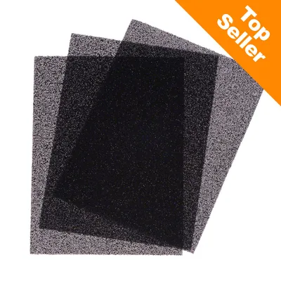 Tri čierne filtračné vložky na akvárium, v pravom hornom rohu oranžový nápis Top Seller Tri čierne filtračné vložky na akvárium, v pravom hornom rohu oranžový nápis Top Seller