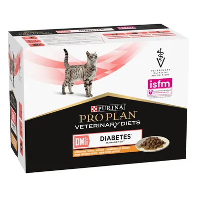 PURINA PRO PLAN Veterinary Diets Feline DM Diabetes Management - Chicken - 10 x 85g PURINA PRO PLAN Veterinary Diets Feline DM Diabetes Management - Chicken - 10 x 85g
