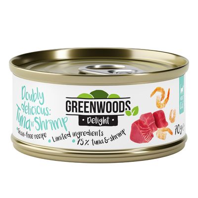 Greenwoods Delight Thunfischfilet mit Shrimps 24 x 70 g