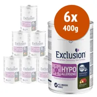 Exclusion Diet Hypoallergenic 6 x 400 g - Mix 1: 2 x Coniglio + 2 x Cervo + 2 x Pesce