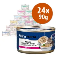 Feline Porta 21 24 x 90 g - Mix di Tonno (4 gusti, senza cereali)