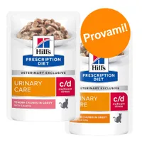 Set prova misto Hill's Prescription Diet c/d Urinary Stress umido Salmone e Pollo - 24 x 85 g