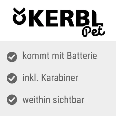 Kerbl Pet. Kommt mit Batterie, inkl. Karabiner, weithin sichtbar. Kerbl Pet. Kommt mit Batterie, inkl. Karabiner, weithin sichtbar.