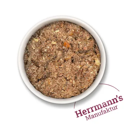 Herrmann's Bio-Menù / Menù Sensible 6 x 800 g umido cane - Manzo Bio con Carote Bio e Amaranto Bio