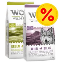 Lot 2 saveurs Wolf of Wilderness Adult - lot 2 saveurs : agneau, canard (2 x 12 kg)