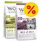 Lot 2 saveurs Wolf of Wilderness Adult lot 2 saveurs : agneau, canard (2 x 12 kg)